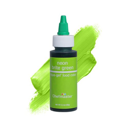 Chefmaster Neon Green Liqua-Gel® Food Coloring - Vibrant, Professional-Grade Dye for Icing & Fondant | 2.3 oz