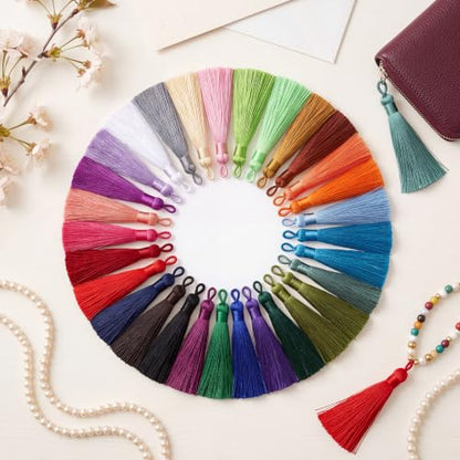 Multi-Color Tassel Bulk Pack for Jewelry Making & Crafts - 90 Pieces