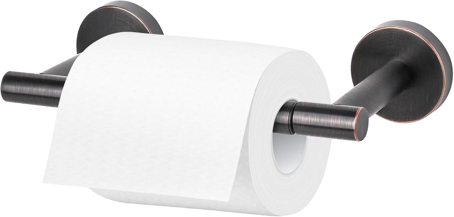 Newfun Toilet Paper Holder - Oil Rubbed Bronze | Adjustable Double Post Design | Wall Mount SUS 304 Stainless Steel