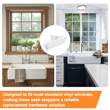 8 Pack Window Sash Vent Stops - Nylon Snap-In Vinyl Window Hardware