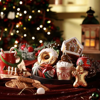 Gingerbread Christmas Ornaments Set 100 Pieces Tree Decorations Holiday Decor