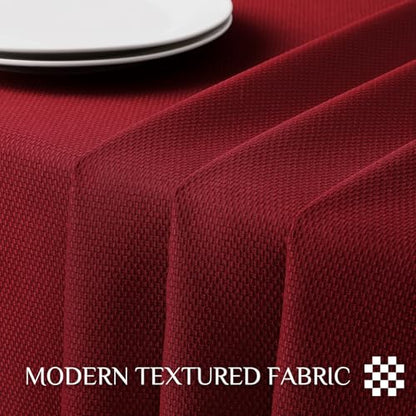 Red Christmas Rectangle Jacquard Tablecloth 60 x 84 Inches - Holiday Decor