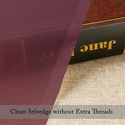 OWENIE Sheer Curtains 108 inches Length 2 Panels Set, Burgundy Sheer Curtains Rod Pocket Voile Drapes for Living Room, Airy Soft-Touching Drapes, 2 PCS Panels, Each 42" W x 108" L