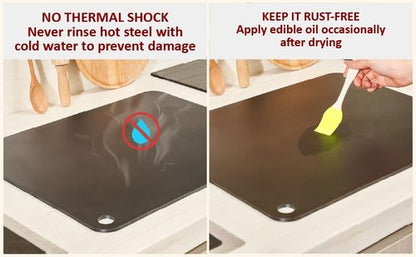 Colenza Pizza Steel for Oven 16 x 20, Heavy-Duty Pizza Baking Steel For Oven with Handles for Crispy Crust for Oven and Grill, Ideal for Sourdough Bread, 16 inch x 20 inch