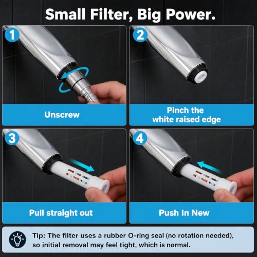 Chrome Handheld Mag Shower Head with 10 Modes & Filtered Power Wash - 1.9 GPM