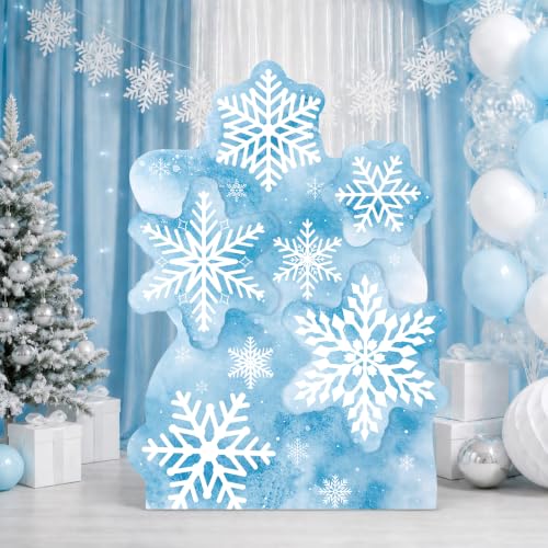 4 Ft Snowflake Stand Up Cutout Winter Wonderland Party Decor