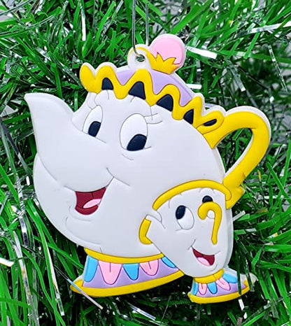 Beauty and The Beast Ornament Set with Princess Belle & Characters - Holiday Decor