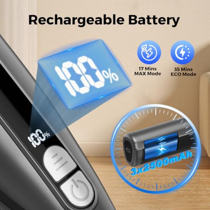 Gray Cordless Vacuum Cleaner Stick Vacuum with 30KPa Suction and Charging Base