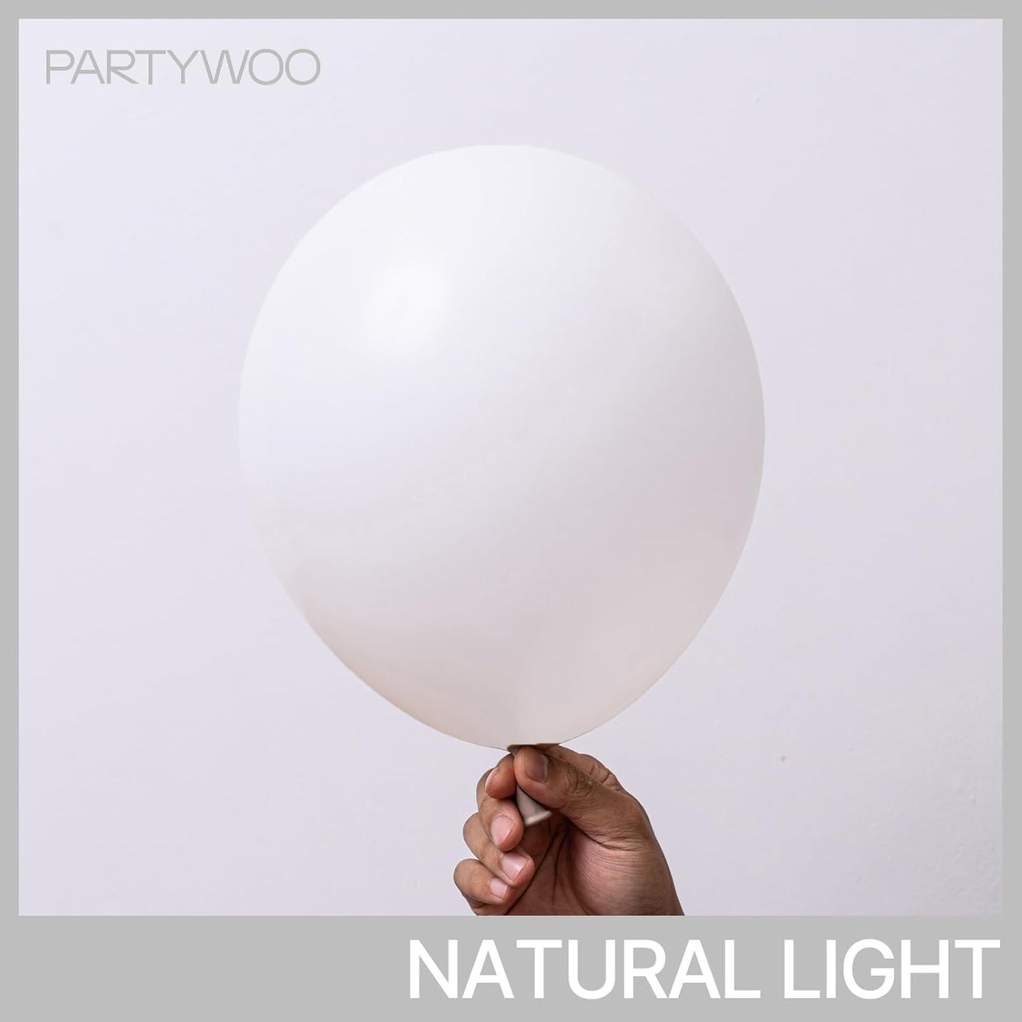 PartyWoo White Balloons - 100pcs Matte Latex Balloon Arch Kit for Weddings & Celebrations | 5-12 Inch Sizes