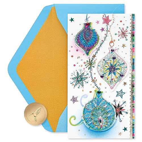 Papyrus Unique Christmas Card with Colorful Ornaments - Designed by House of Turnowksy (Wonderful Christmas)