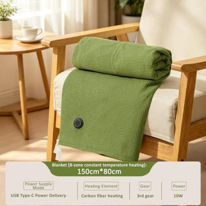 Green Heated Shawl Wrap for Women Portable Warm Clothing 2027