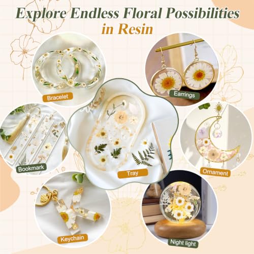 Boho Pressed Flowers Dried Florals for Scrapbooking Crafts & Home Décor - 120 PCS