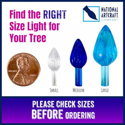 Medium Ceramic Tree Light Ornaments - Blue Twist Style - 144 Pack