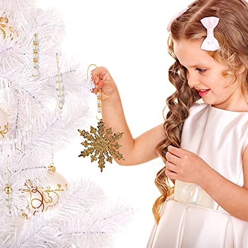 Christmas Ornament Hooks 35 Pack Gold Wire Acrylic Crystal Hangers 5 Styles