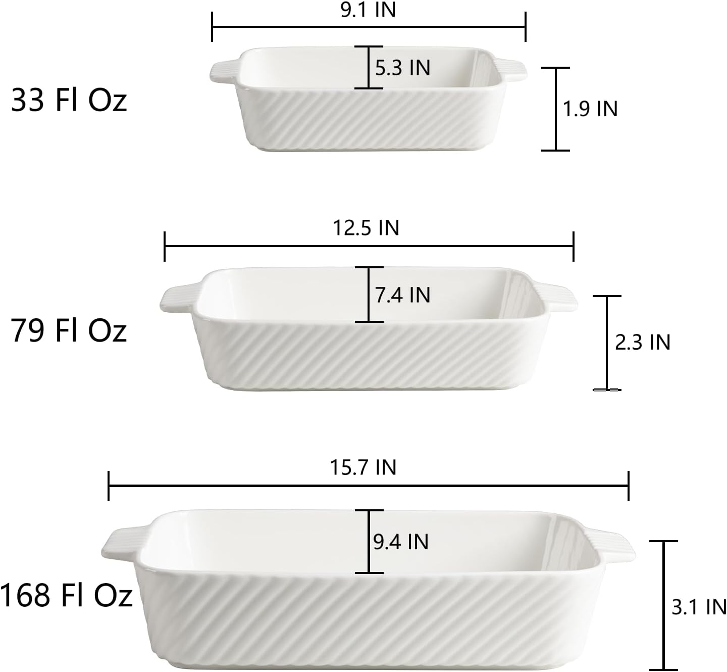 Sweejar Ceramic Baking Dish Set - Versatile Porcelain Casserole Dishes with Handle for Lasagna & Brownies | Turquoise