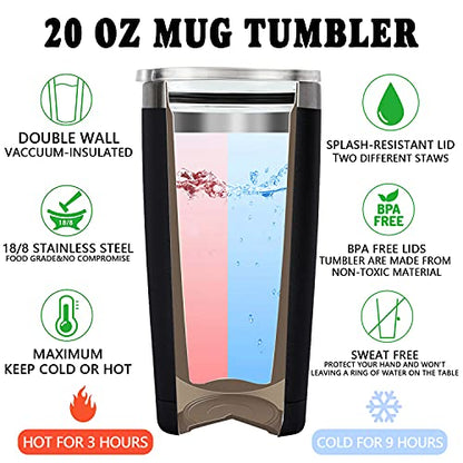 Fufandi 20oz White Elephant Tumbler Cup Let Me Drop Everything - Black