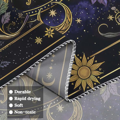 Fungarth Boho Sun and Moon Vintage Hippie Tapestry 60x44 Inch Midnight Purple