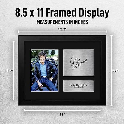Framed David Hasselhoff Knight Rider Autograph Photo - TV Show Fans Gift - US Letter Size (Variation: Framed)