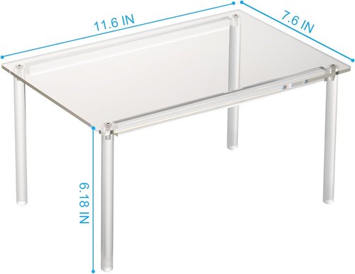 HENABLE Acrylic Cabinet Organizer - Clear Spice Rack for Kitchen & Bathroom | Versatile Countertop Storage