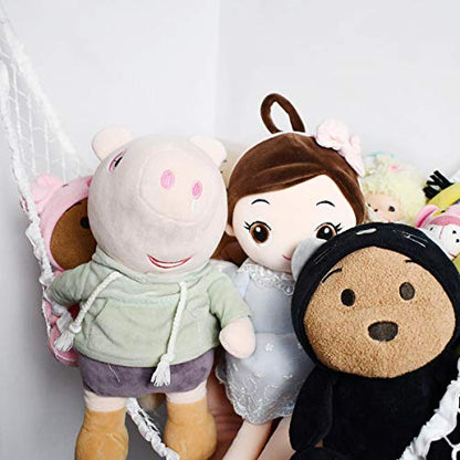 Stretchable Mesh Toy Net for Kids and Pets - Wall Hanging Storage Organizer