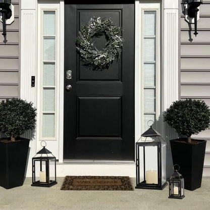 Vintage Bronze Outdoor & Indoor Lantern Set of 3 - 19”, 13”, 9” H - NEEDOMO