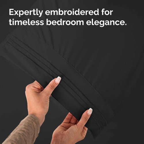 Body Pillowcases Set of 2-20x54 Long Body Pillow Case - Soft Body Pillow Cover for Sleeping & Side Sleepers - Comfy, Breathable, Wrinkle & Fade Free - Machine Washable w/Envelope Enclosure (Black)