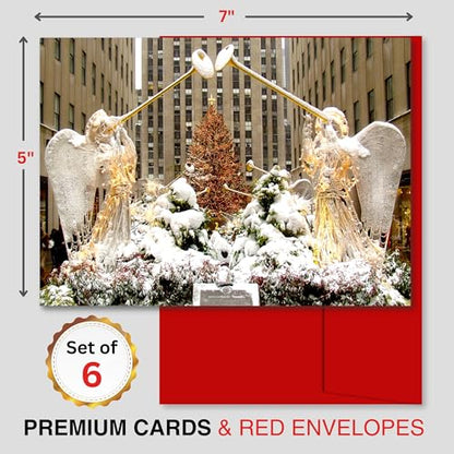 Christmas in New York City Greeting Card Set of 6 - Holiday Stationery