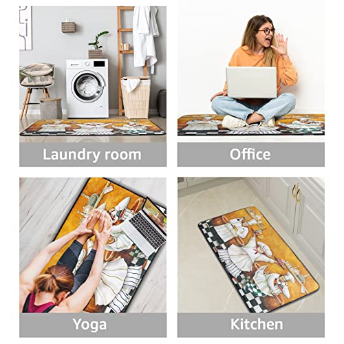 Non-Slip Kitchen Rugs and Mats - Washable Fat Chef Decor 39x20 Inches