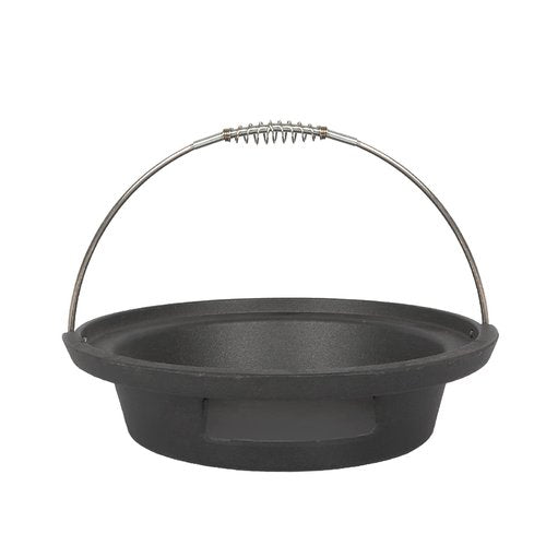 KAMaster Cast Iron Ash Can with Handle for Mini-Max Green Egg Grill,Charcoal Ash Pot Green Egg Accessories Must Haves,Perfectly Paired with Fire Grate/Charcoal Basket for Use | Quick&Easy Cleaning
