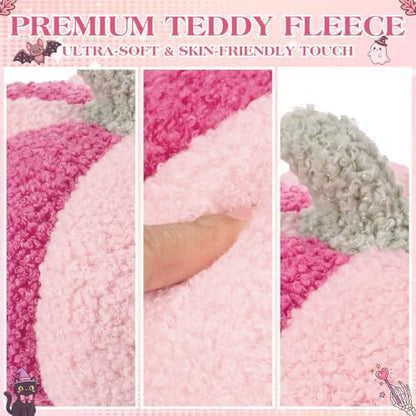 Pink Pumpkin Pillow 3D Stuffed Halloween Fall Decor - 1 / 7 Inch