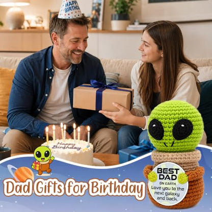 Handmade Crochet Alien Gift for Dad - Out-of-This-World Father's Day & Birthday Present
