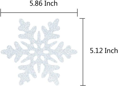 GOER Snowflake Hanging Swirls - 36 Pcs for Festive New Year & Christmas Party Decor