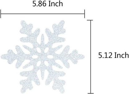 GOER Snowflake Hanging Swirls - 36 Pcs for Festive New Year & Christmas Party Decor