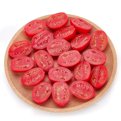 Artificial Half Oval Cherry Tomato Models 38~38.5mm 20Pcs Food Props for Decoration