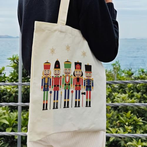Cotton Canvas Tote Bag for Women - Reusable Grocery, Beach, Travel, 14x16 Inches