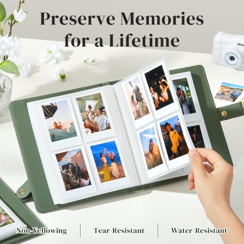 Ovesmusl Green Photo Album for Polaroid Hi-Print 2x3 and Snap - 320 Photos