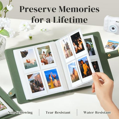Ovesmusl Green Photo Album for Polaroid Hi-Print 2x3 and Snap - 320 Photos