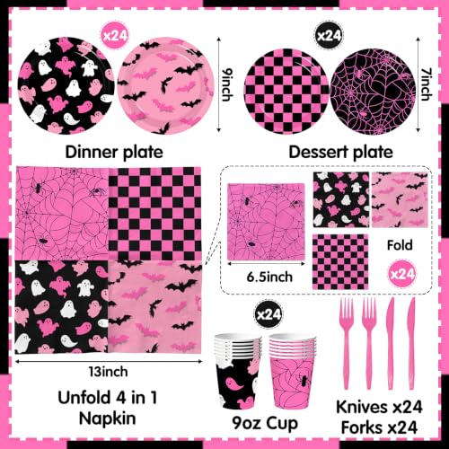 Halloween Ghost Paper Plates Napkins Cups Party Supplies Set for Ghostly Decorations