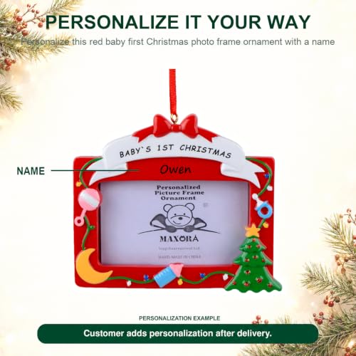 Baby’s First Christmas Photo Frame Ornament - Personalized Keepsake Gift