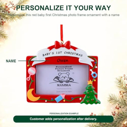 Baby’s First Christmas Photo Frame Ornament - Personalized Keepsake Gift