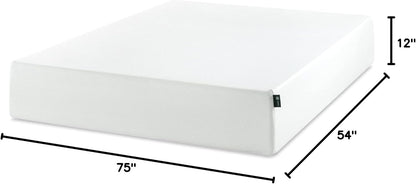 Zinus 12 Inch Full Green Tea Memory Foam Mattress - Medium Firm Feel, Zoned Pressure Relief, Safe & Fiberglass Free