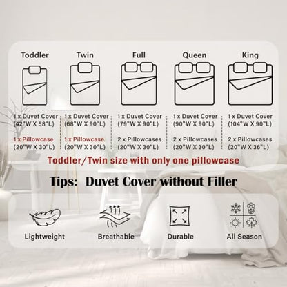 Manfei Watercolor Dot Pumpkin Twin Duvet Cover Set for Kids Boys Girls Beige Orange