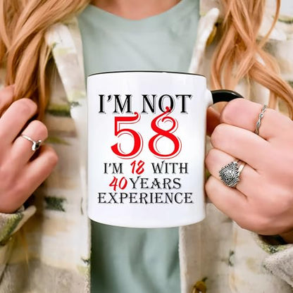 Funny 58th Birthday Coffee Mug - 1968 Gift for Men Women - Variation of 58th