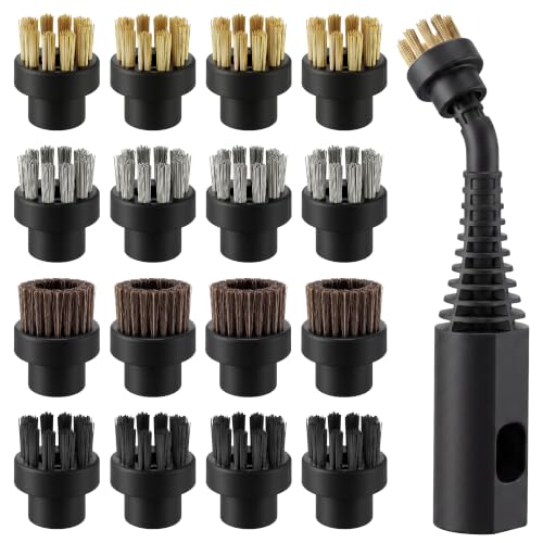 17-Piece Steam Cleaner Accessories Set with Nozzle for Deep Cleaning