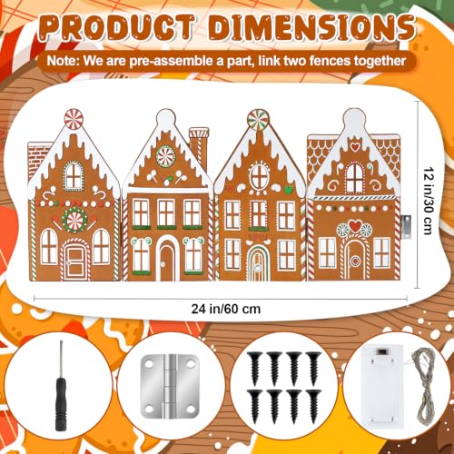 Wooden Gingerbread House Christmas Tree Collar with Lights - 30 Inch