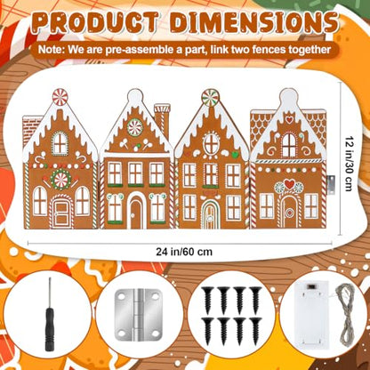 Wooden Gingerbread House Christmas Tree Collar with Lights - 30 Inch
