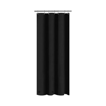 Barossa Design Black Stall Shower Curtain Liner 36" W x 72" H - Waterproof PEVA Plastic Shower Liner for Small Bathroom Stall, Lightweight Bath Curtain with 3 Magnets & Metal Grommets - Black