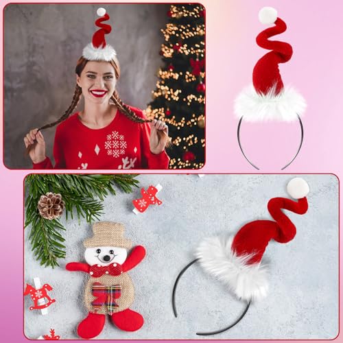 Swirly Red Hat Headband Adult Costume Accessory for Christmas