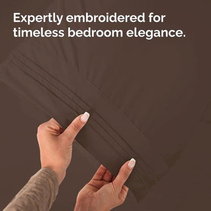 King Standard Pillow Cases Set of 2 - Ultra-Soft Hotel Quality Pillowcase Covers - Comfy, Cozy & Fade Free - Wrinkle Resistant - Machine Washable Pillow Protectors - 2 Piece Set - King Standard Brown