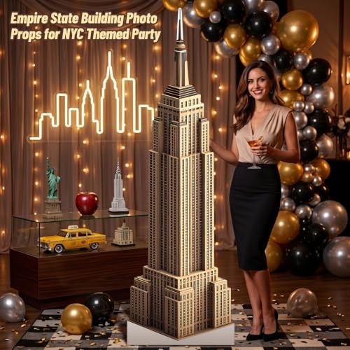 6 Ft NYC Landmark Cardboard Cutout for Party Decorations and Photo Backdrops